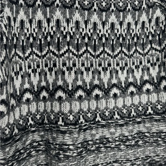 Steve Madden women's S Indie fair isle boxy sweater western boho academia - Picture 5 of 8